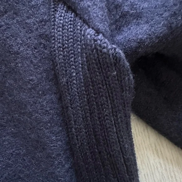 Maioja Navy Button-Up Fleece Jacket Medium - Picture 10 of 12